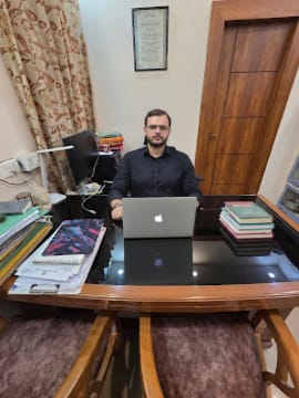 Advocate Rishabh Dubey at his chamber